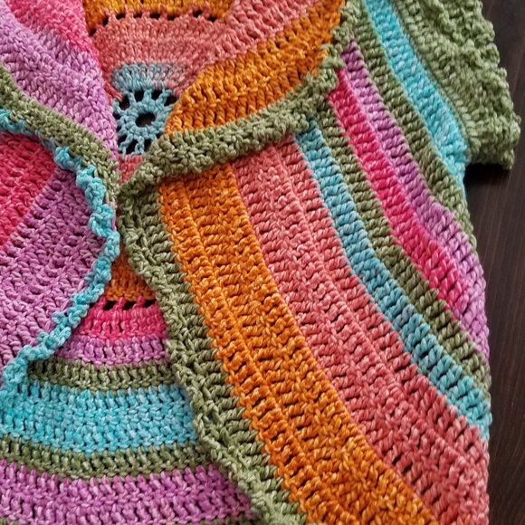 New crocheted Boho Circle Vest - Picture 3 of 4